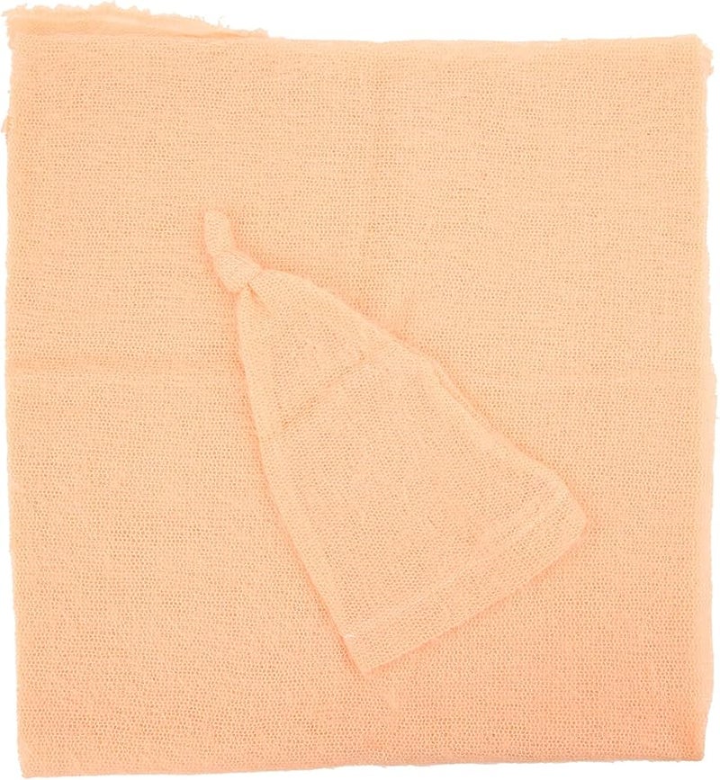 Orange Baby Photography Props Mohair Knitted Hat And Wrap Set Newborn Photo Shoot Outfit - Image 2